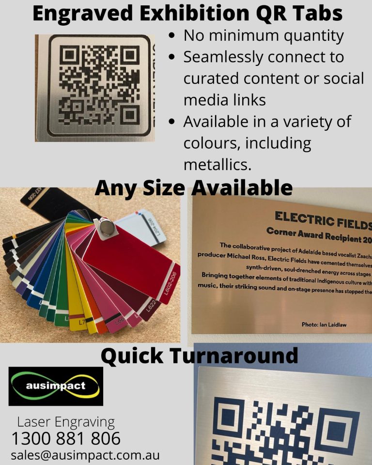 Engraved Metallic QR Plaques – Modern Storytelling for Galleries & Exhibitions